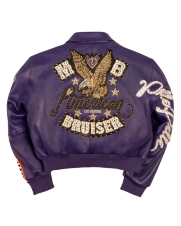 Pelle Pelle "American Bruiser" Limited Edition Studded Leather Jacket – Majestic Purple