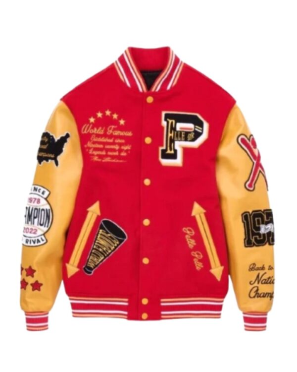 Pelle Pelle World Famous Champion Varsity Jacket – Red & Gold