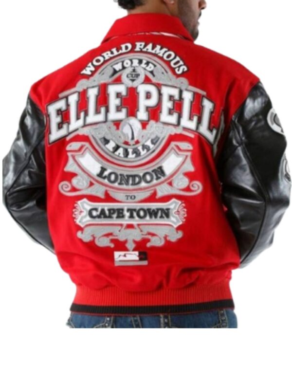 Retro Pelle Pelle London Cape Town Performance Racing Varsity Jacket – Red & Black Street wear Edition